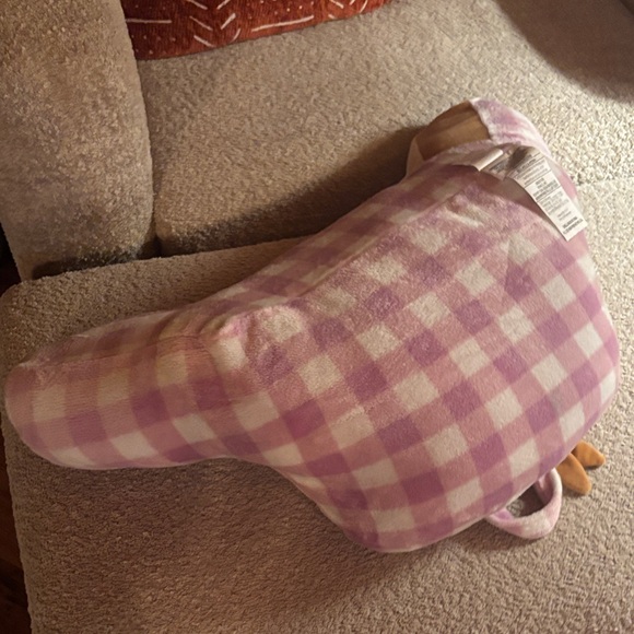 Horse Shaped back Pillow with Pink Checkered Design - Picture 5 of 8